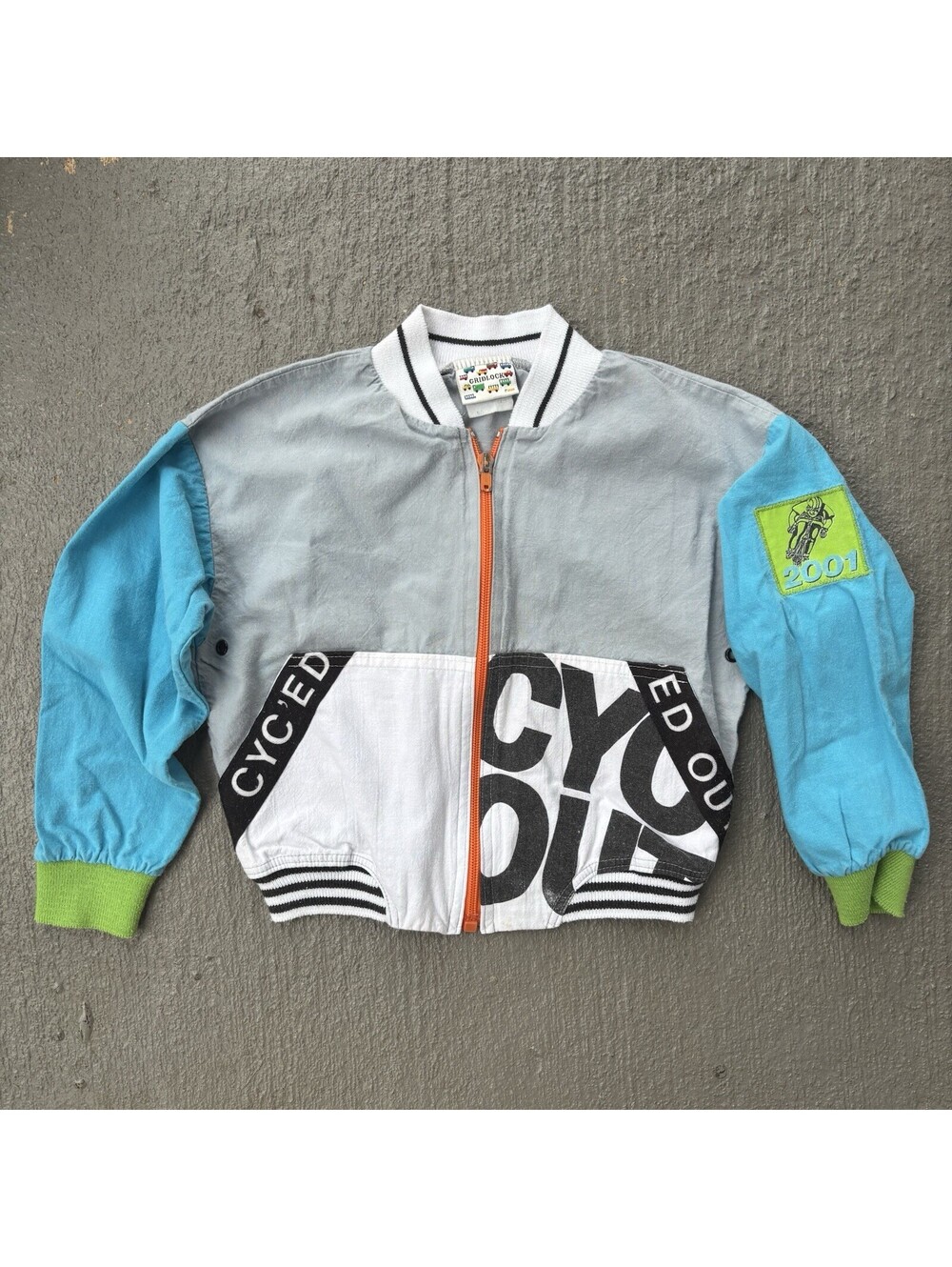Vintage 2001 Colorblock Cycle Light Jacket KIDS Size 4T- 5T